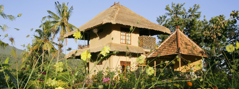 View of Villa Manuk from the garden